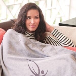 Game Day Hooded Blanket Size 50" x 72", Grey, NEW - never used